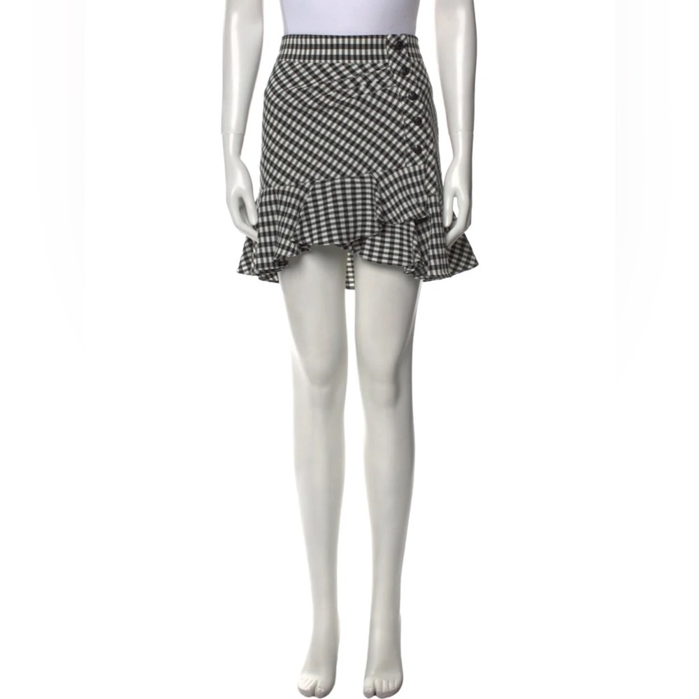 Veronica Beard Black and White Checkered Skirt